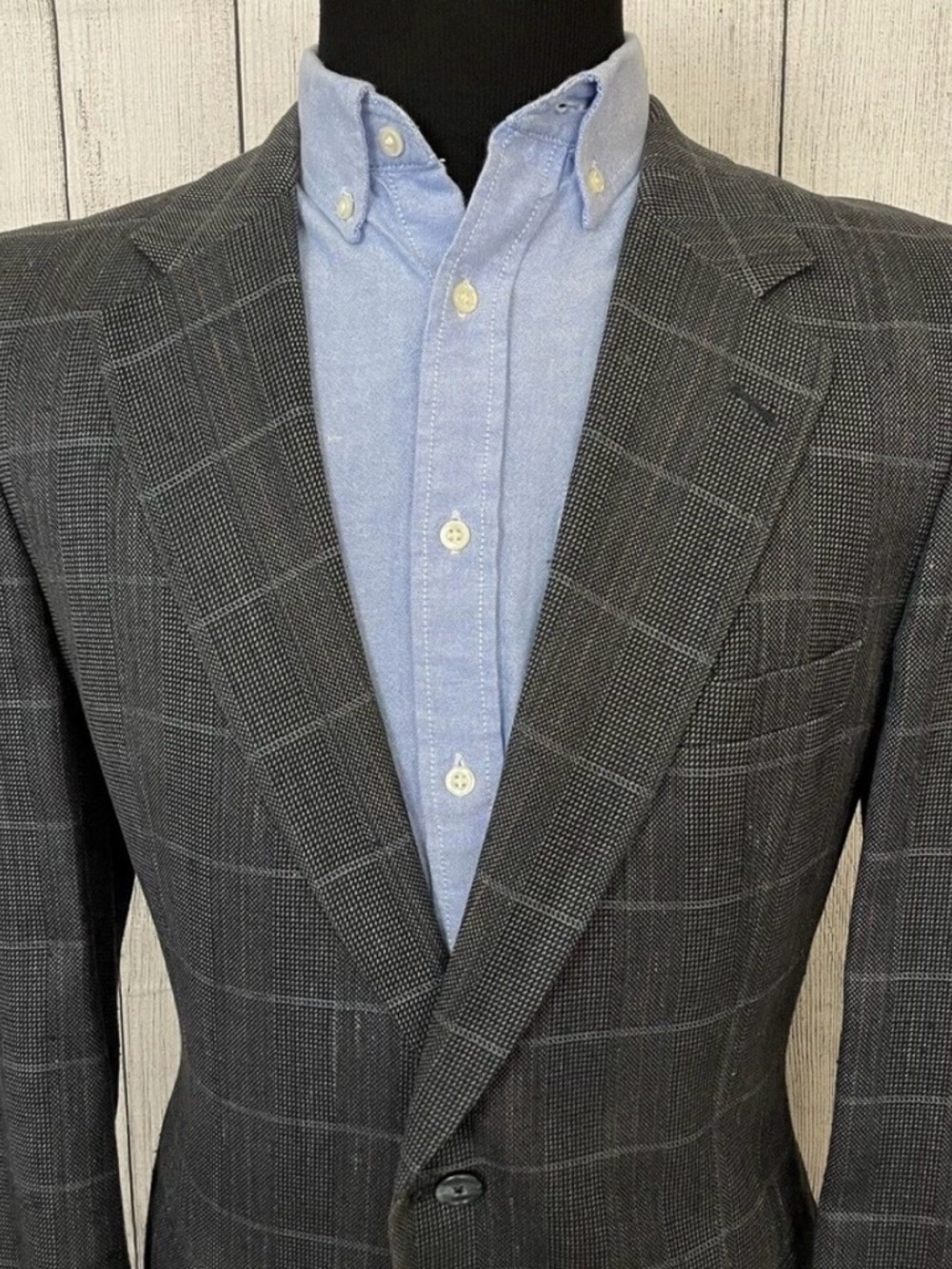 Vintage Burberrys Gray Blazer 42R Mens Sport Coat USA Italian Fabric